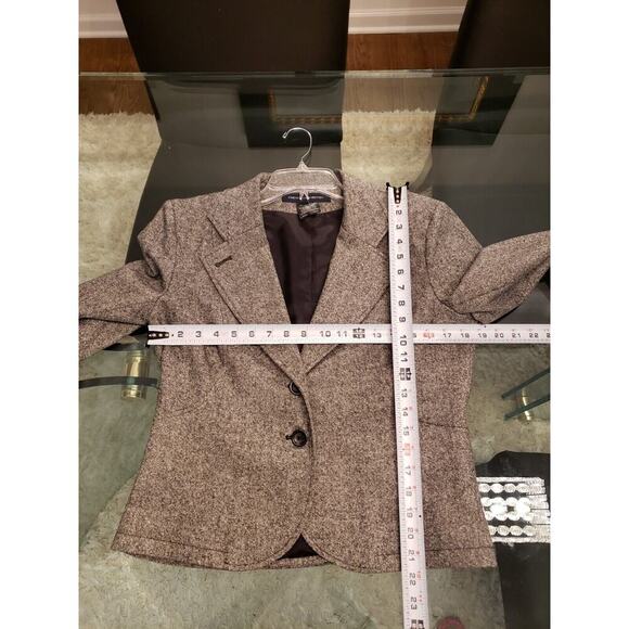 French Connection Women's Gray Single Breasted Two Button Blazer Jacket Size 10 - Picture 11 of 12